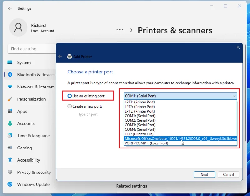 Kuinka lisätä langallisia / langattomia tulostimia Windows 11:ssä?