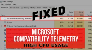 FIX: Microsoft-kompatibilitet Telemetri Høy CPU-bruk permanent