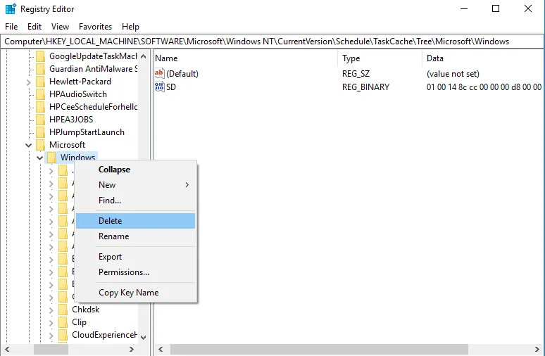 Ret systemgendannelsesfejl 0x800700b7 i Windows 10