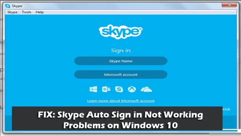 FIX: Skype Auto Log in Fungerer ikke problemer på Windows 10