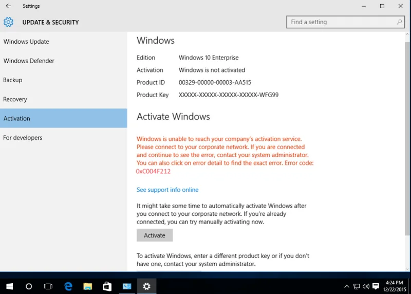 24 mest almindelige Windows 10-aktiveringsfejlkoder og deres rettelser [OPDATERET]
