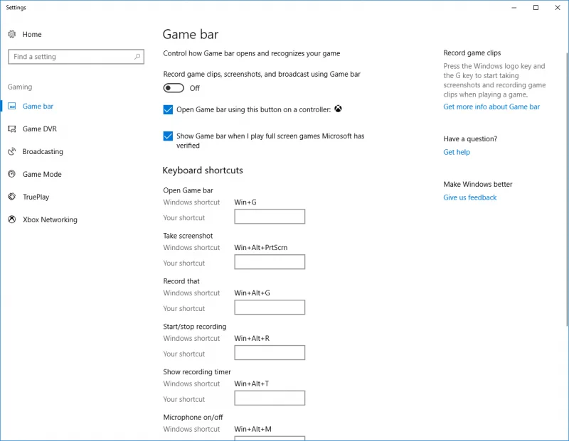 Sådan deaktiveres Game DVR og Game Bar i Windows 10?