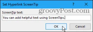 Sådan arbejder du med skærmtip i Microsoft Word