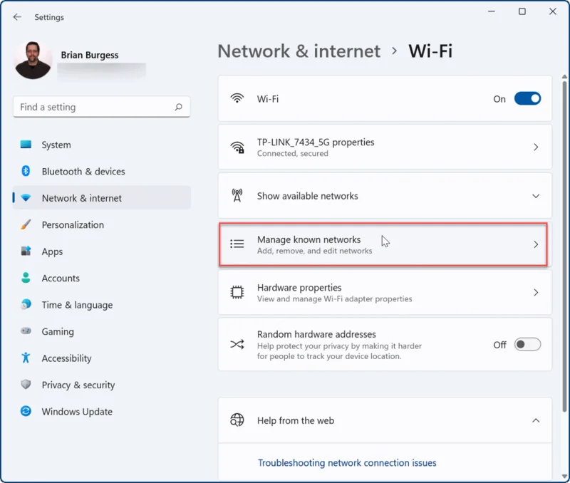 Hur man glömmer ett Wi-Fi-nätverk i Windows 11