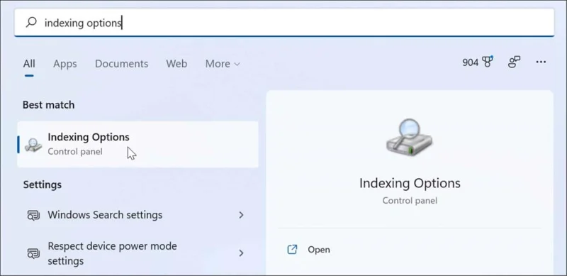 Hur man döljer filer och mappar från sökning på Windows 11