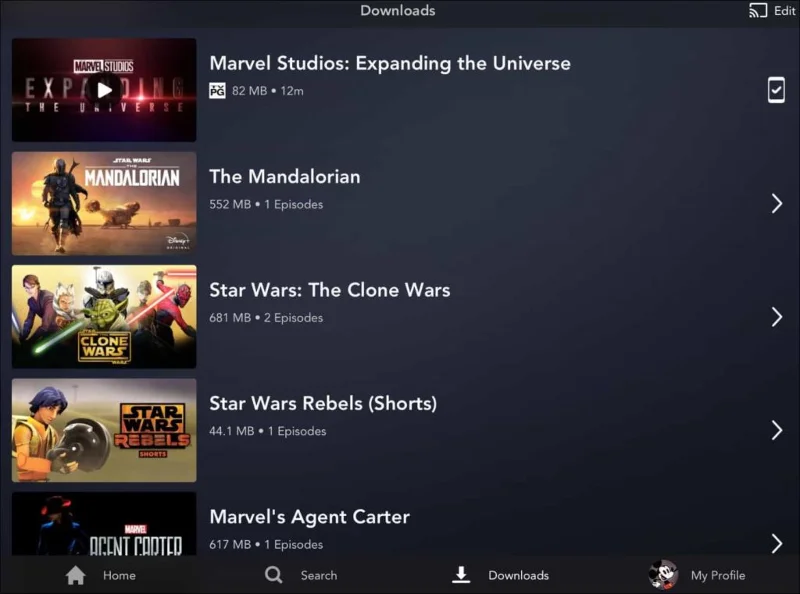 Jak stahovat videa z Disney Plus na prezeranie offline