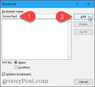 Sådan arbejder du med skærmtip i Microsoft Word