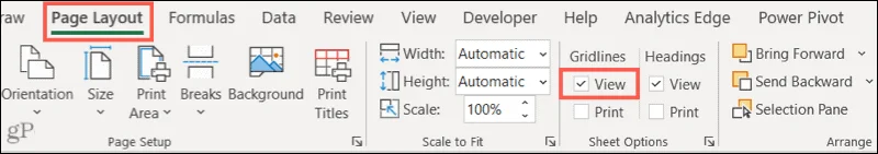 Sådan skjules, viser og udskriver du gitterlinjer i Microsoft Excel