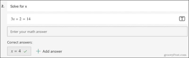 Sådan opretter du en matematikquiz i Microsoft Forms