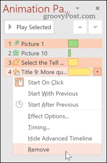 Hur man tar bort animationer från en PowerPoint-presentation