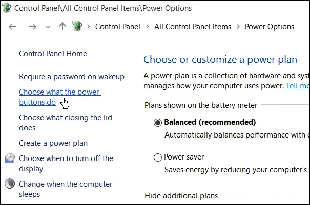 A hibernált mód engedélyezése a Windows 10 rendszeren
