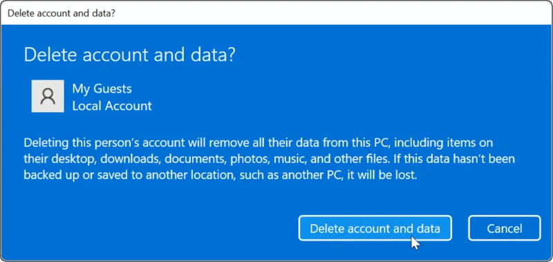 Vierastilin luominen Windows 11:ssä