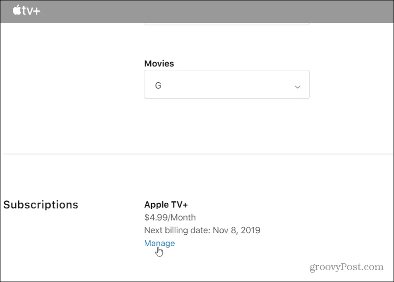 Apple TV+ előfizetés lemondása