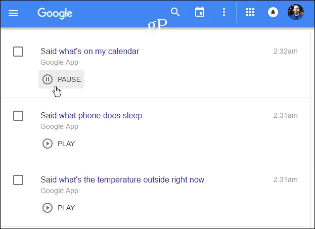 Sådan sletter du din Google Voice-aktivitetshistorik