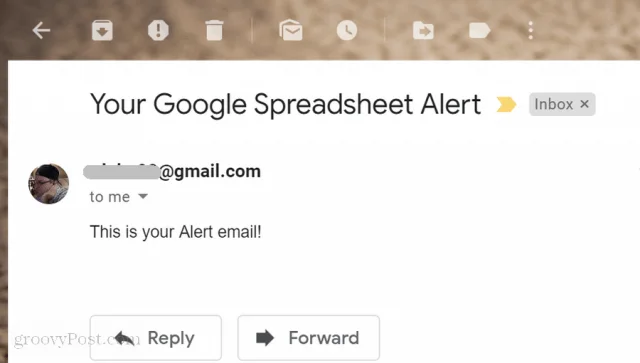 Använd Google Kalkylark för att skicka ett e-postmeddelande baserat på cellvärde