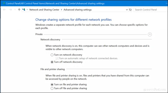 Sådan ændres din netværksprofil til offentlig eller privat i Windows 10