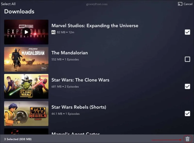 Jak stahovat videa z Disney Plus na prezeranie offline