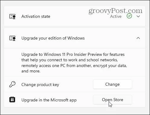 Hogyan frissítsünk Windows 11 Home rendszerről Pro-ra