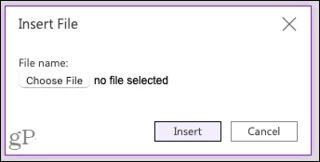 Sådan indsætter du billeder, filer og videoer i Microsoft OneNote