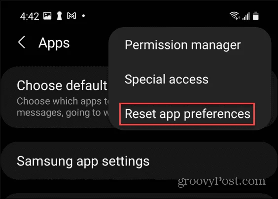 Sådan nulstiller du standardapps på Android