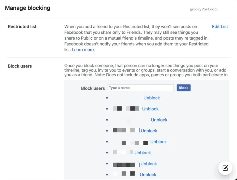 Hur man avblockerar någon på Facebook men blockerar irriterande inlägg