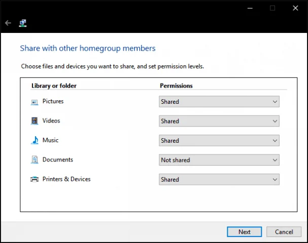 Sådan opretter og deltager du i en hjemmegruppe i Windows 10