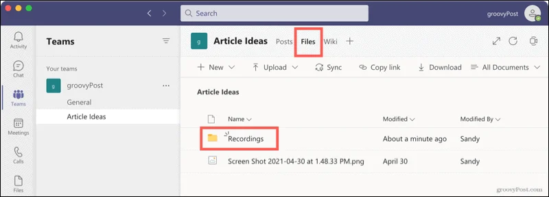 Sådan optages og afspilles en Microsoft Teams-optagelse