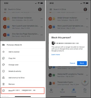 Sådan blokerer du andre fra at dele med dig på Google Drev