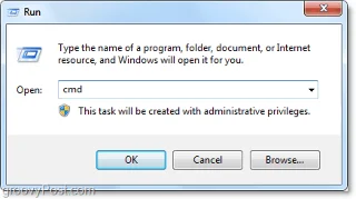 Använd Windows Key+R för att snabbt starta appar som administratör