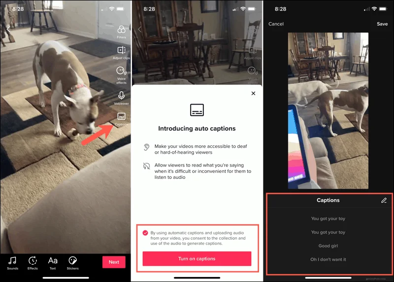 Jak povolit a používat automatické titulky na TikTok