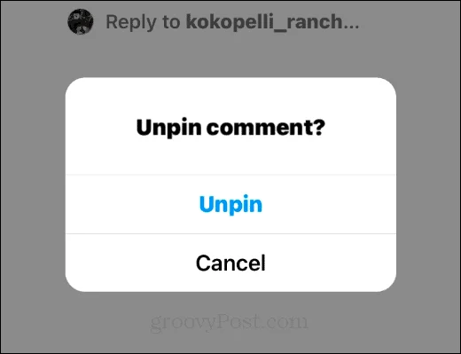 Hur man fäster en kommentar på Instagram