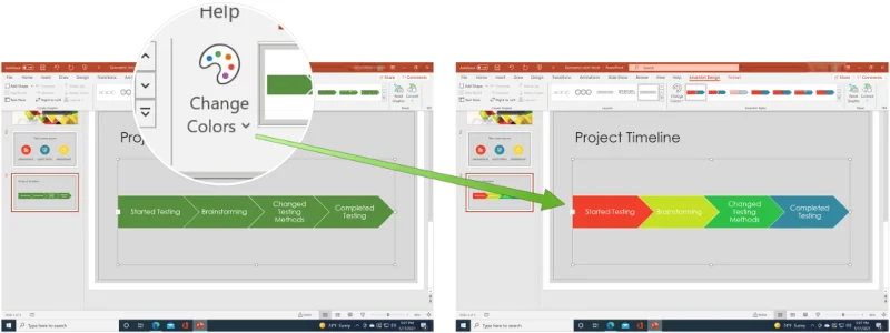Sådan opretter du en Microsoft PowerPoint-tidslinje for at vise datoer