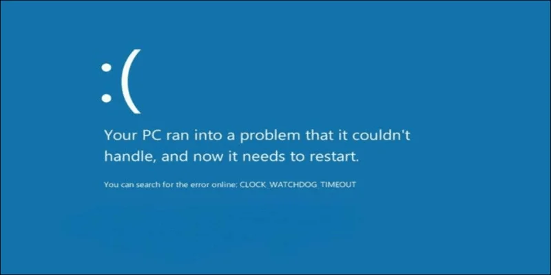 Hvordan fikse Clock Watchdog Timeout på Windows