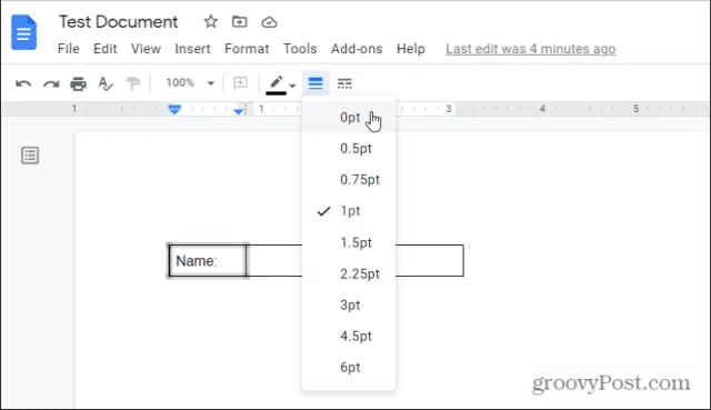 Hur man lägger till och formaterar en textruta i Google Dokument