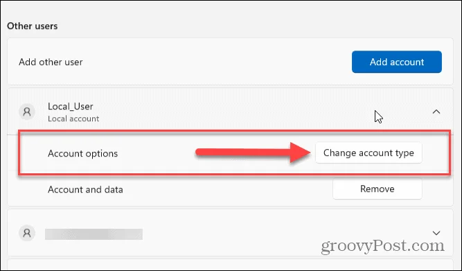 Paikallisen käyttäjätilin lisääminen Windows 11:ssä