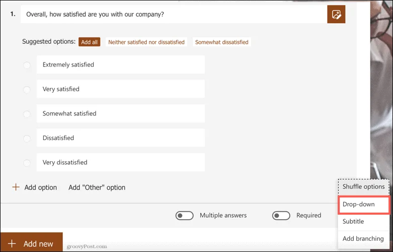 Sådan opretter du en undersøgelse i Microsoft Forms