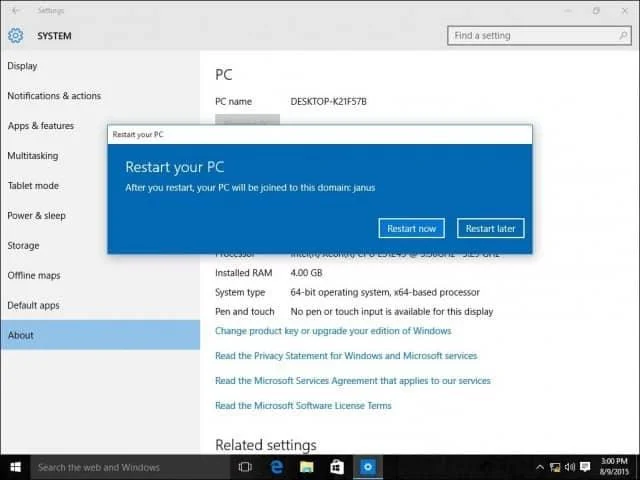 Sådan tilslutter du en Windows 10-pc til et domæne