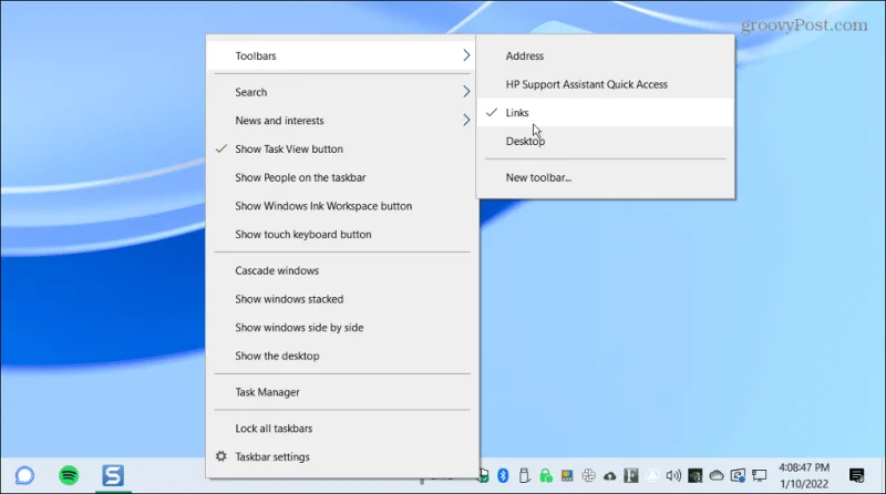 Sådan centreres Windows 10-proceslinjen