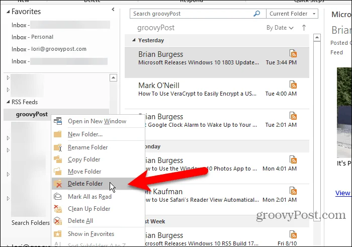 Hur man lägger till RSS-flöden i Microsoft Outlook