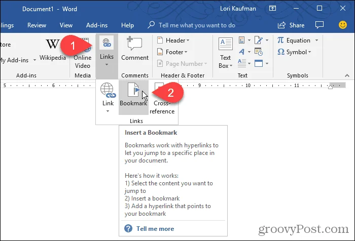 Sådan arbejder du med skærmtip i Microsoft Word