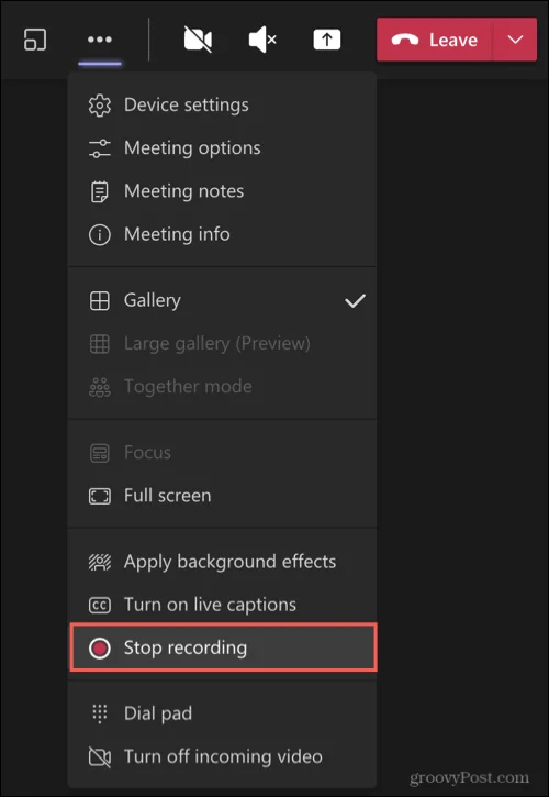 Sådan optages og afspilles en Microsoft Teams-optagelse