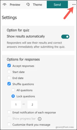Sådan opretter du en matematikquiz i Microsoft Forms