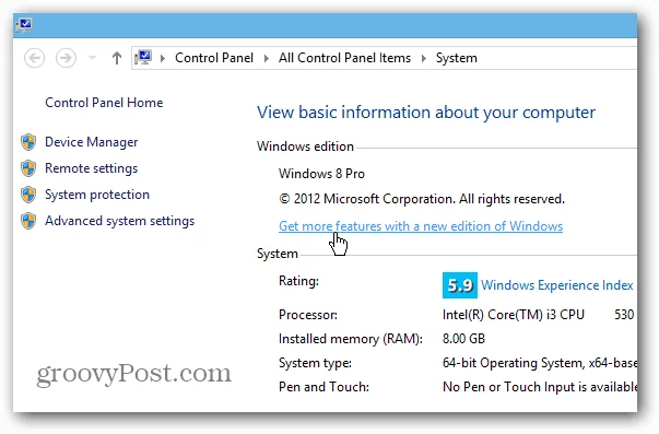 Windows Media Center Packin asentaminen Windows 8 Prohon