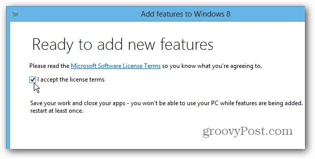 Windows Media Center Packin asentaminen Windows 8 Prohon