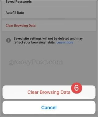 Hur man rensar webbläsarens cache, historik och cookies i Google Chrome på iOS