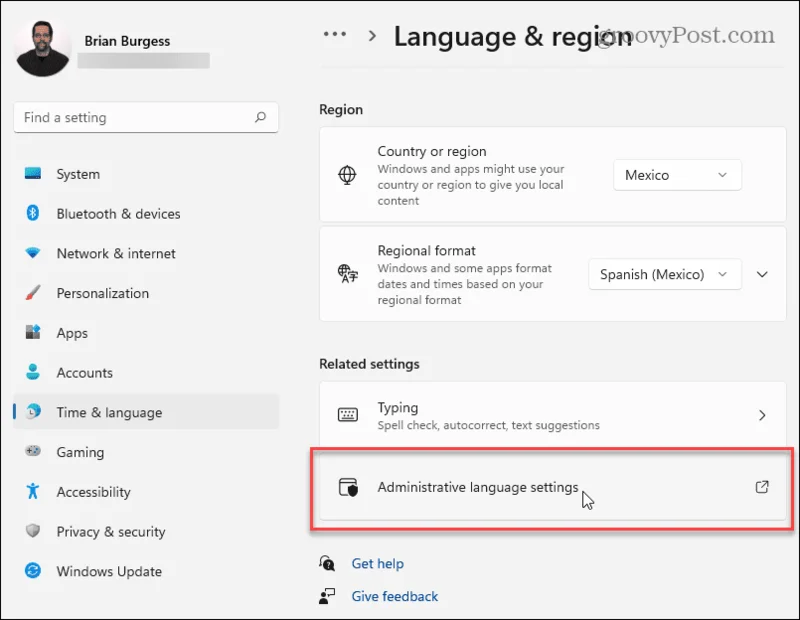 Sådan ændres sprog i Windows 11