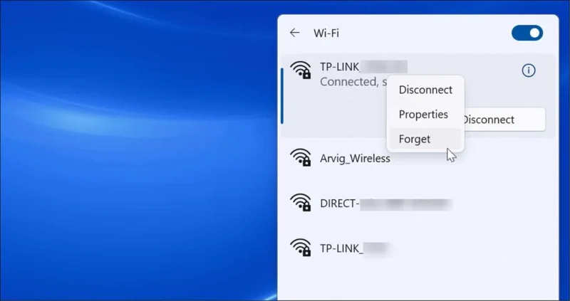 Hur man glömmer ett Wi-Fi-nätverk i Windows 11