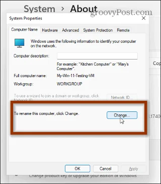 Sådan ændres navnet på en Windows 11-pc
