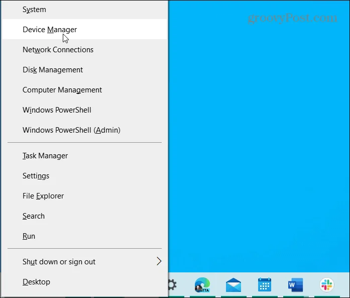 Sådan opretter du en genvej til Enhedshåndtering på Windows 10