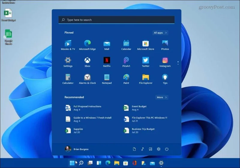Sådan ændres Windows 11-startmenuen og proceslinjens farver